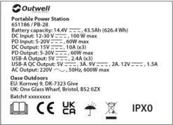 Outwell Akira 600 Power Station Draagbare Lithiumaccu -Bo-Camp Verkoopwinkel 1069 1900 ce4a61b9 65c9 4b89 83ec e47ef4f1cad0 1280x960