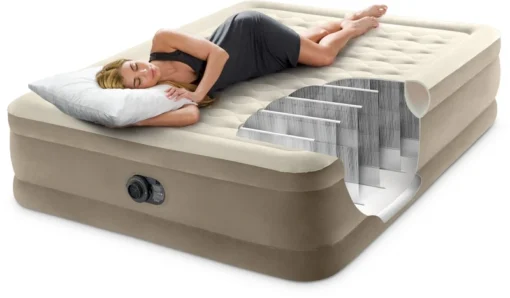 Intex Ultra Plush Luchtbed - Queensize - Ingebouwde Elektrische Pomp -Bo-Camp Verkoopwinkel 1320 1900 64428 inuse 2023 300