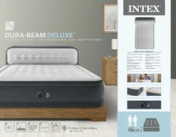 Intex Ultra Plush Headboard Luchtbed - Queensize - Ingebouwde Elektrische Pomp -Bo-Camp Verkoopwinkel 1487 1900 64448nd pkg 2023 300