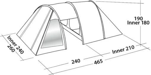 Easy Camp Galaxy 400 Steel Blue Tunneltent - 4 Personen -Bo-Camp Verkoopwinkel 932 1900 3186c636 4f86 4c19 91d7