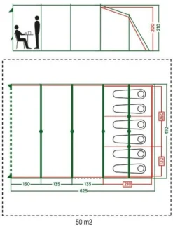 Coleman Meadowood Long Tunneltent - 6 Persoons -Bo-Camp Verkoopwinkel 972 1900 coleman meadowood long tunneltent 6 persoons 8