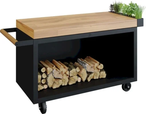 OFYR Mise En Place Table 135 PRO Black - Teak Wood -Bo-Camp Verkoopwinkel mise en place table pro black tw