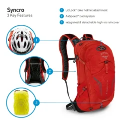 Osprey Syncro Daypack -12 Liter - Zwart -Bo-Camp Verkoopwinkel osprey syncro features 8