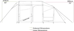 Zempire Evo TM V2 Opblaasbare Tent - 4 Persoons -Bo-Camp Verkoopwinkel zempire evo tm v2 opblaasbare tent 6