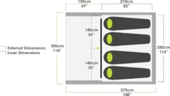 Zempire Evo TS Opblaasbare Tent - 4 Persoons -Bo-Camp Verkoopwinkel zempire evo ts opblaasbare tent 7